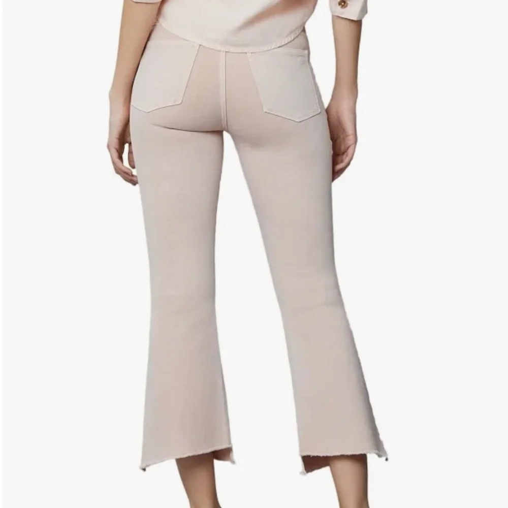 DL1961 Bridget Boot High Rise Instasculpt Crop Jeans in Bellini Frayed - Size 32